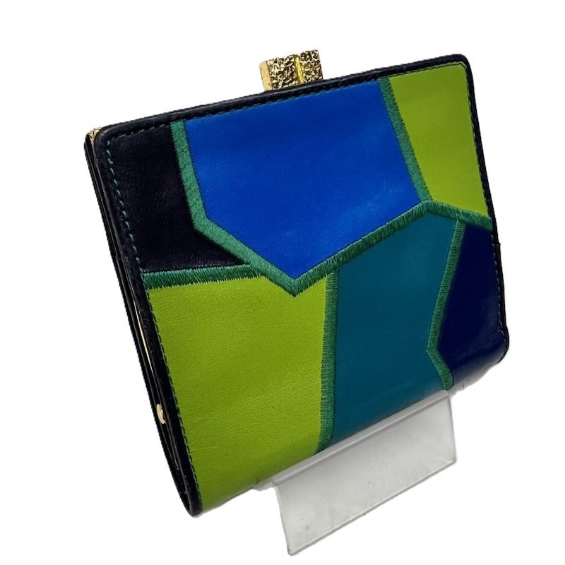 イヴサンローラン Yves Saint Laurent 財布 二つ折り 希少 ヴィンテージ パッチワーク レザー 折り財布 - レディース USED 古着 中古 50161724