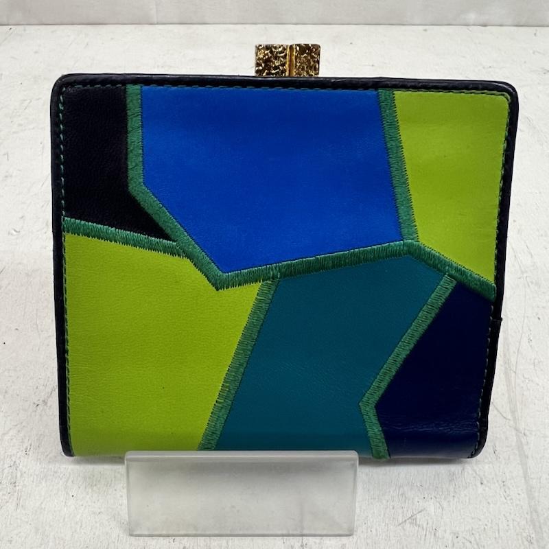 イヴサンローラン Yves Saint Laurent 財布 二つ折り 希少 ヴィンテージ パッチワーク レザー 折り財布 - レディース USED 古着 中古 50161724