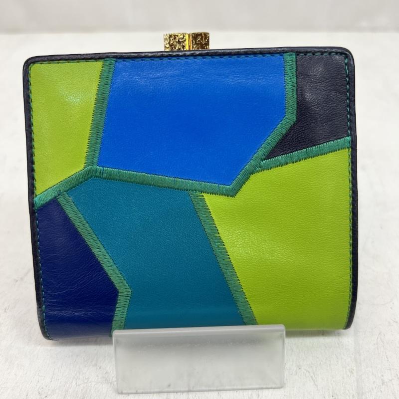 イヴサンローラン Yves Saint Laurent 財布 二つ折り 希少 ヴィンテージ パッチワーク レザー 折り財布 - レディース USED 古着 中古 50161724