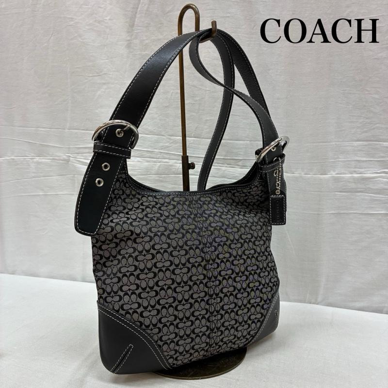 コーチ COACH ショルダーバッグ ショルダーバッグ ミニシグネチャー キャンバス レザー クロスボディ 斜め掛け ショルダーバッグ 6386 - レディース USED 古着 中古 50161729