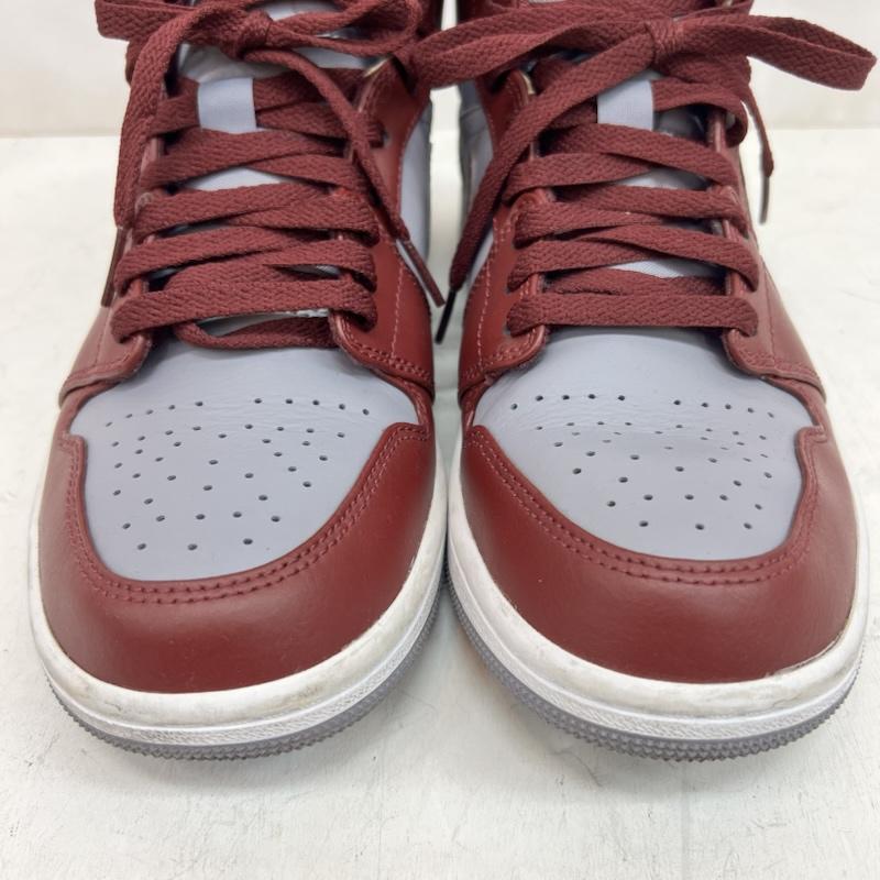 ナイキ NIKE スニーカー スニーカー AIR JORDAN 1 MID  TEAM RED  DQ8426-615 ジョーダンワン 26.0cm 灰 / グレー / gray X えんじ / ワインレッド / dark red メンズ USED 古着 中古 50161735