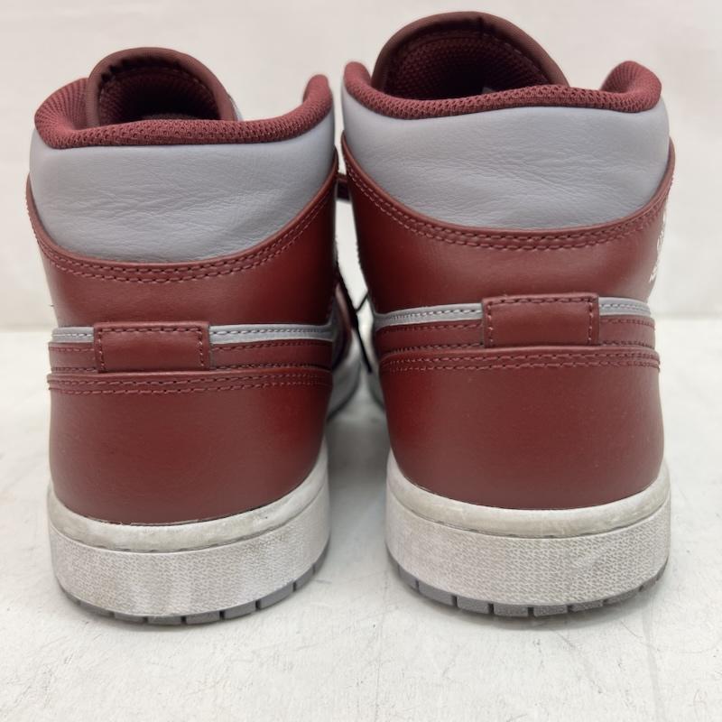 ナイキ NIKE スニーカー スニーカー AIR JORDAN 1 MID  TEAM RED  DQ8426-615 ジョーダンワン 26.0cm 灰 / グレー / gray X えんじ / ワインレッド / dark red メンズ USED 古着 中古 50161735