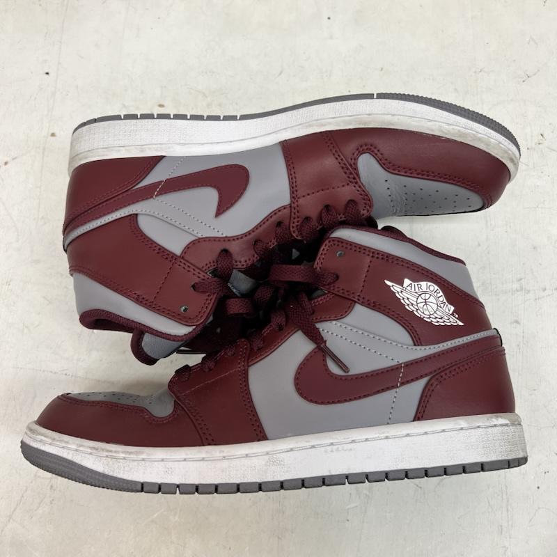 ナイキ NIKE スニーカー スニーカー AIR JORDAN 1 MID  TEAM RED  DQ8426-615 ジョーダンワン 26.0cm 灰 / グレー / gray X えんじ / ワインレッド / dark red メンズ USED 古着 中古 50161735