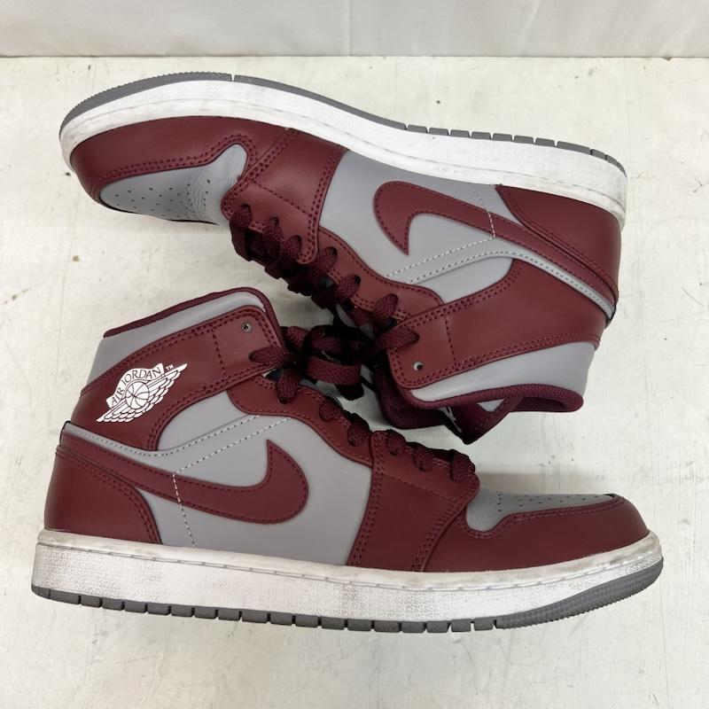 ナイキ NIKE スニーカー スニーカー AIR JORDAN 1 MID  TEAM RED  DQ8426-615 ジョーダンワン 26.0cm 灰 / グレー / gray X えんじ / ワインレッド / dark red メンズ USED 古着 中古 50161735
