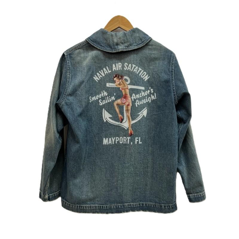 バズリクソンズ Buzz Rickson s ジャケット、上着 ジャンパー、ブルゾン Mauna別注 U.S NAVY DUNGAREE JUMPER エイジングウォッシュ BR12744MKP 34 メンズ USED 古着 中古 50161744