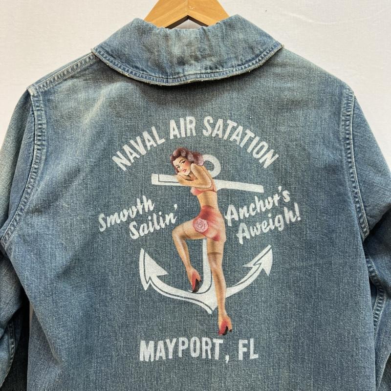 バズリクソンズ Buzz Rickson s ジャケット、上着 ジャンパー、ブルゾン Mauna別注 U.S NAVY DUNGAREE JUMPER エイジングウォッシュ BR12744MKP 34 メンズ USED 古着 中古 50161744