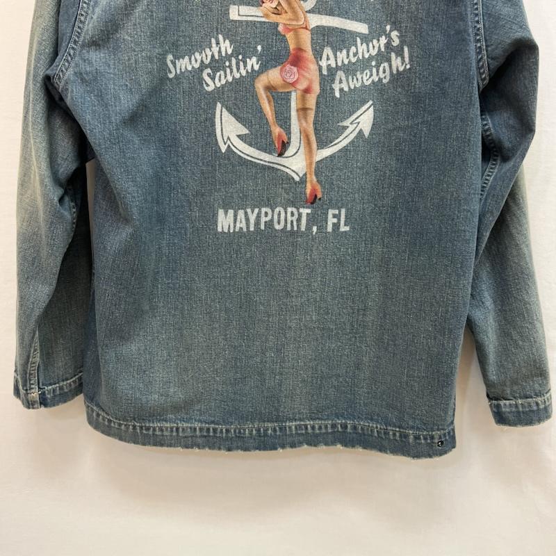 バズリクソンズ Buzz Rickson s ジャケット、上着 ジャンパー、ブルゾン Mauna別注 U.S NAVY DUNGAREE JUMPER エイジングウォッシュ BR12744MKP 34 メンズ USED 古着 中古 50161744