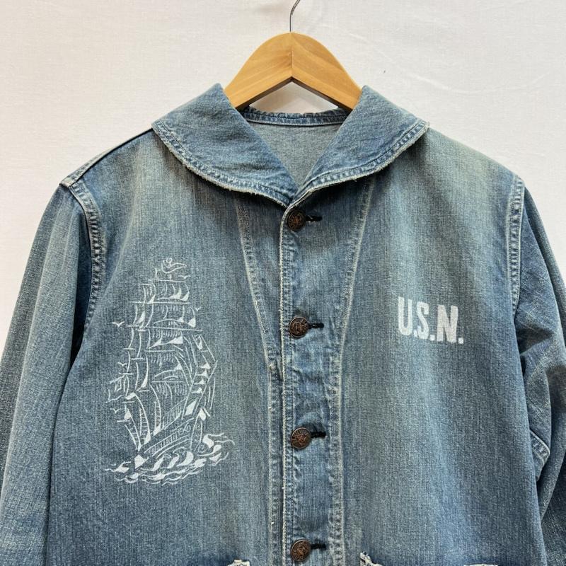 バズリクソンズ Buzz Rickson s ジャケット、上着 ジャンパー、ブルゾン Mauna別注 U.S NAVY DUNGAREE JUMPER エイジングウォッシュ BR12744MKP 34 メンズ USED 古着 中古 50161744