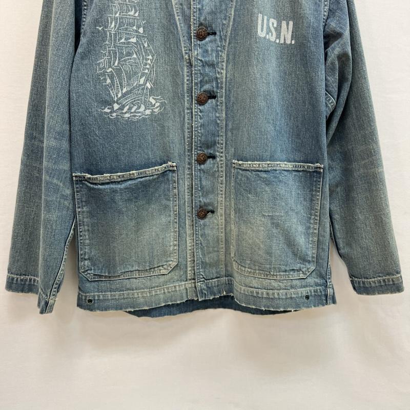 バズリクソンズ Buzz Rickson s ジャケット、上着 ジャンパー、ブルゾン Mauna別注 U.S NAVY DUNGAREE JUMPER エイジングウォッシュ BR12744MKP 34 メンズ USED 古着 中古 50161744