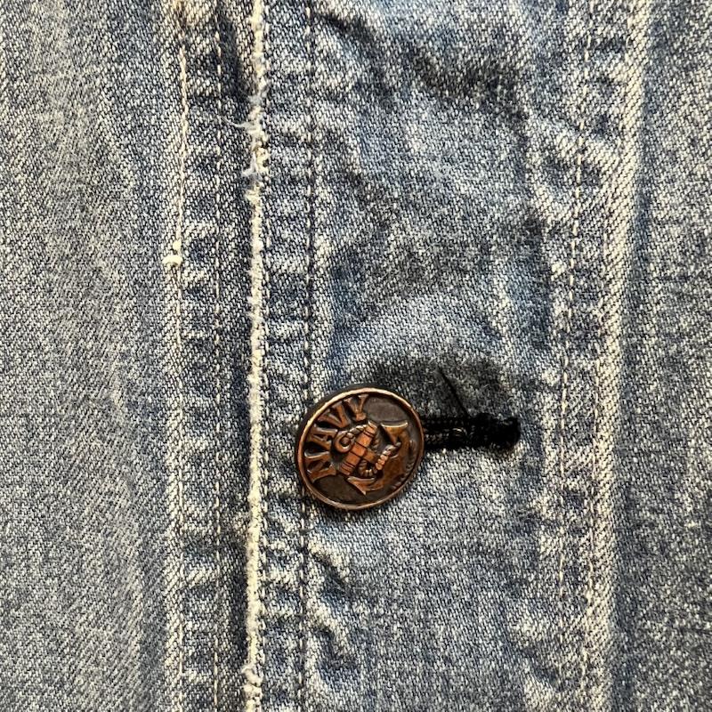 バズリクソンズ Buzz Rickson s ジャケット、上着 ジャンパー、ブルゾン Mauna別注 U.S NAVY DUNGAREE JUMPER エイジングウォッシュ BR12744MKP 34 メンズ USED 古着 中古 50161744