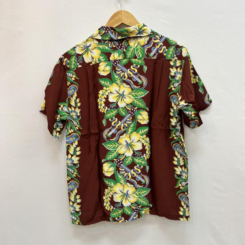 サンサーフ SUN SURF シャツ、ブラウス 半袖 SS39212 レーヨン アロハシャツ BLESSING GIFT FROM HAWAII S 茶 / ブラウン / brown メンズ USED 古着 中古 50161752