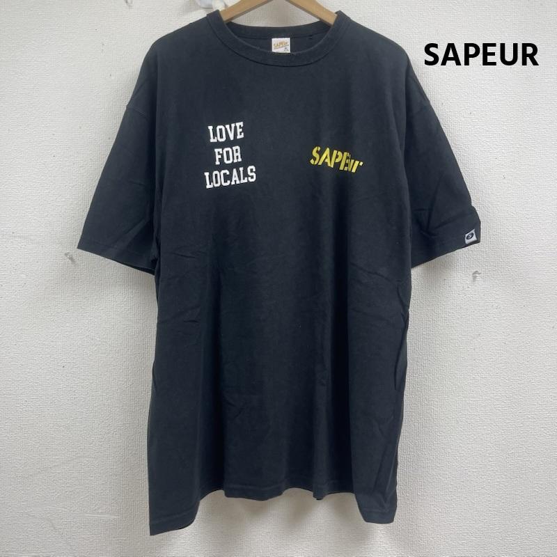 サプール SAPEUR Tシャツ 半袖 LOVE FOR LOCALS コットン ロゴ プリント Tシャツ XL 黒 / ブラック / black メンズ USED 古着 中古 50161754