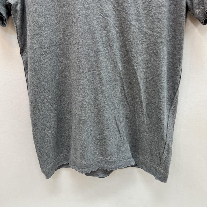 ドルチェアンドガッバーナ DOLCE&GABBANA Tシャツ 半袖 ロゴプレート ダメージ加工 Vネック Tシャツ 46 灰 / グレー / gray メンズ USED 古着 中古 50161755
