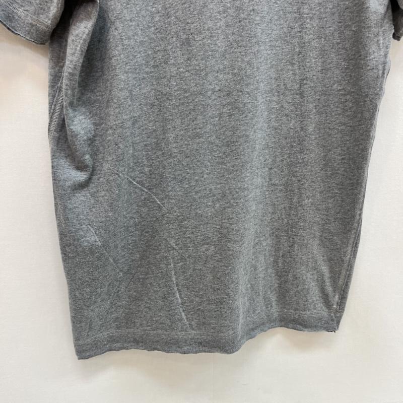 ドルチェアンドガッバーナ DOLCE&GABBANA Tシャツ 半袖 ロゴプレート ダメージ加工 Vネック Tシャツ 46 灰 / グレー / gray メンズ USED 古着 中古 50161755