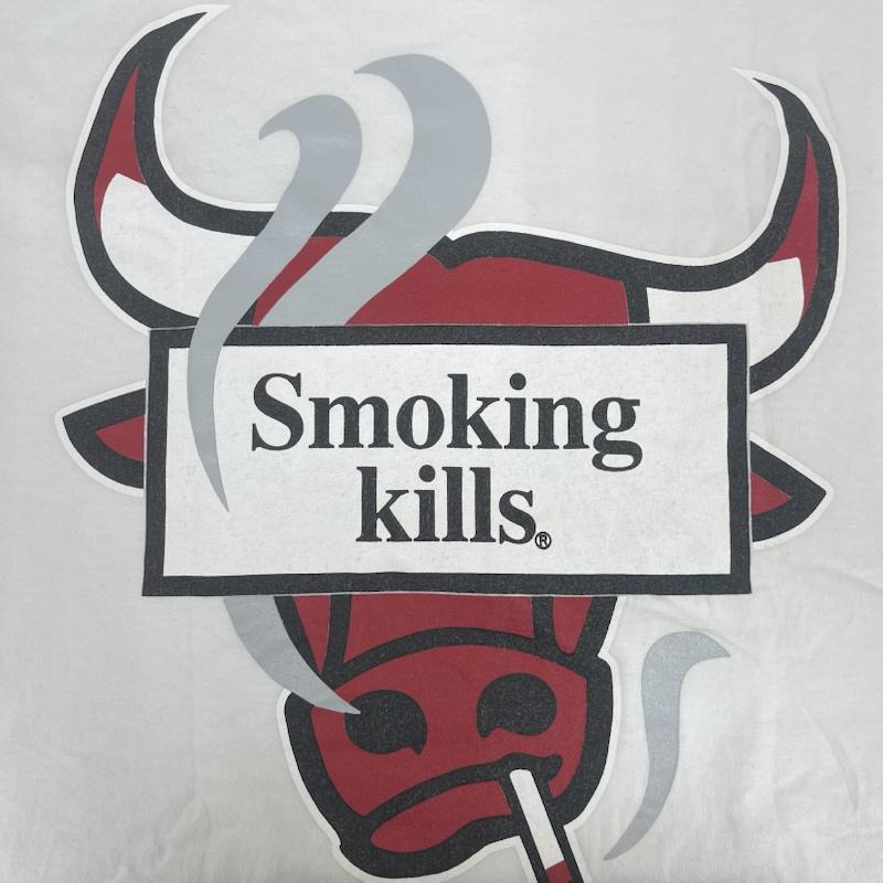 エフアールツー FR2 Tシャツ 半袖 シカゴ・ブルズ コラボ Smoking kills プリント Tシャツ XL 白 / ホワイト / white メンズ USED 古着 中古 50161758