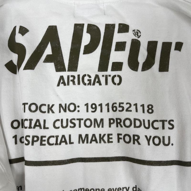 サプール SAPEUR トレーナー 長袖 USAPE メッセージ プリント クルーネック スウェット トレーナー L 白 / ホワイト / white メンズ USED 古着 中古 50161760