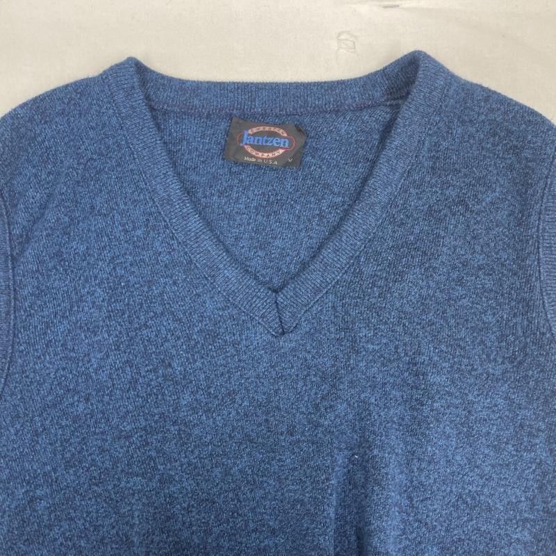 ジャンセン Jantzen ベスト ベスト 80s 90s USA製 ヴィンテージ ニット ベスト M05 M 青 / ブルー / blue メンズ USED 古着 中古 50161762