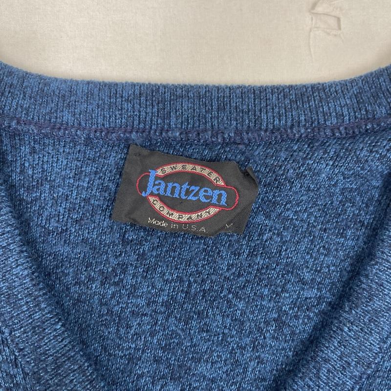 ジャンセン Jantzen ベスト ベスト 80s 90s USA製 ヴィンテージ ニット ベスト M05 M 青 / ブルー / blue メンズ USED 古着 中古 50161762