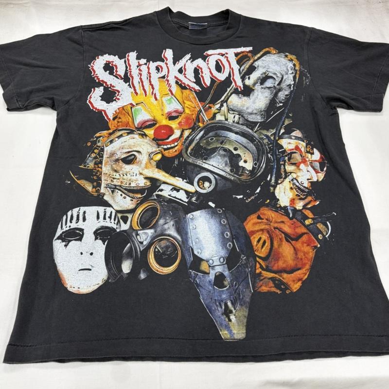 ＵＳフルギ US古着 Tシャツ 半袖 SlipKnot スリップノット バンド 両面 ビッグサイズ フェード メタル スカル ロゴ L ロゴ、文字 マルチカラー / マルチカラー / multicolor メンズ USED 古着 中古 50161767