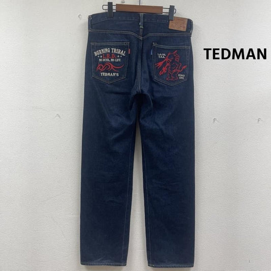 テッドマン TEDMAN パンツ デニム、ジーンズ TED COMPANY DEVIL号 シリーズ 刺繍 赤耳 セルビッチ デニム パンツ 36インチ インディゴ / インディゴ / Indigo メンズ USED 古着 中古 50161768
