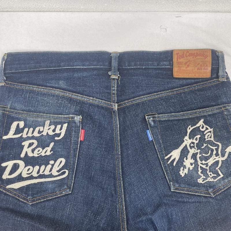 テッドマン TEDMAN パンツ デニム、ジーンズ TED COMPANY DEVIL号 シリーズ 刺繍 赤耳 セルビッチ デニム パンツ 34インチ インディゴ / インディゴ / Indigo メンズ USED 古着 中古 50161769