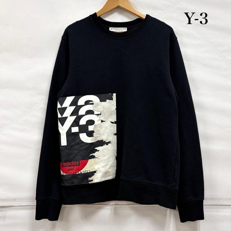 ワイスリー Y-3 トレーナー 長袖 Yohji Yamamoto ヨウジヤマモト adidas グラフィック ロゴ プリント スウェット プルオーバー トレーナー M ロゴ、文字 X プリント 黒 / ブラック / black X 白 / ホワイト / white X 赤 / レッド / red メンズ USED 古着 中古 50161770