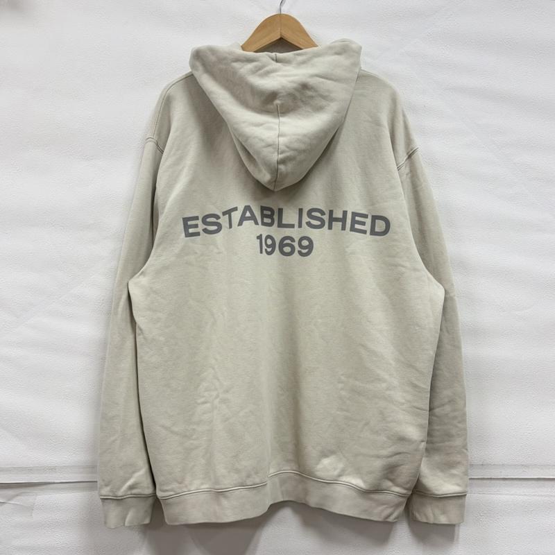 ギャップ GAP パーカー 長袖 ESTABLISHED 1969 リフレクター ロゴ プリント パーカー フーディー XL 無地 X プリント アイボリー / アイボリー / メンズ USED 古着 中古 50161772