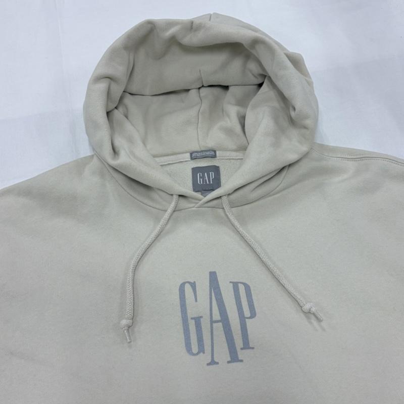 ギャップ GAP パーカー 長袖 ESTABLISHED 1969 リフレクター ロゴ プリント パーカー フーディー XL 無地 X プリント アイボリー / アイボリー / メンズ USED 古着 中古 50161772