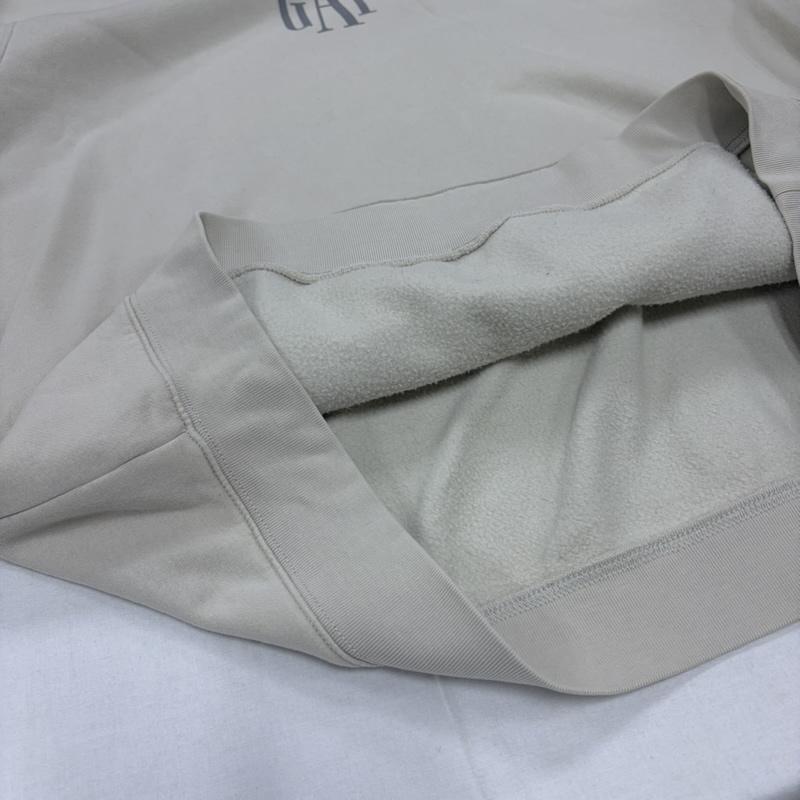 ギャップ GAP パーカー 長袖 ESTABLISHED 1969 リフレクター ロゴ プリント パーカー フーディー XL 無地 X プリント アイボリー / アイボリー / メンズ USED 古着 中古 50161772