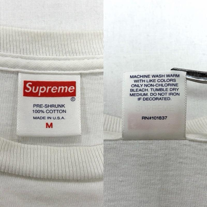 シュプリーム Supreme Tシャツ 長袖 Arabic Logo アラビア ロゴ プリント 長袖 Tシャツ ロンT USA製 M ロゴ、文字 X プリント 白 / ホワイト / white X 黒 / ブラック / black メンズ USED 古着 中古 50161782