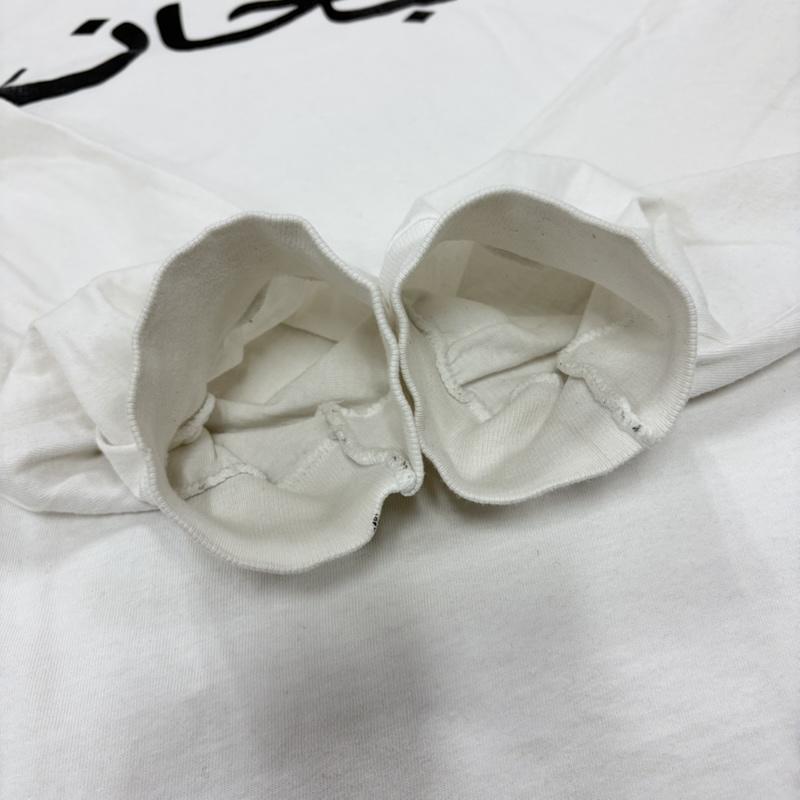 シュプリーム Supreme Tシャツ 長袖 Arabic Logo アラビア ロゴ プリント 長袖 Tシャツ ロンT USA製 M ロゴ、文字 X プリント 白 / ホワイト / white X 黒 / ブラック / black メンズ USED 古着 中古 50161782