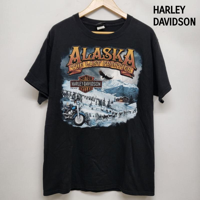 ハーレーダビッドソン Harley-Davidson Tシャツ 半袖 モーターサイクルバイクTシャツ コットン100 両面プリント ハーレー M 黒 / ブラック / black メンズ USED 古着 中古 50161787
