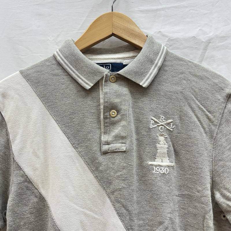 ポロバイラルフローレン Polo by RALPH LAUREN ポロシャツ 半袖 ロゴ 刺繍 鹿の子 ポロシャツ CUSTOM FIT スリランカ製 M 白 / ホワイト / white X 灰 / グレー / gray メンズ USED 古着 中古 50161792