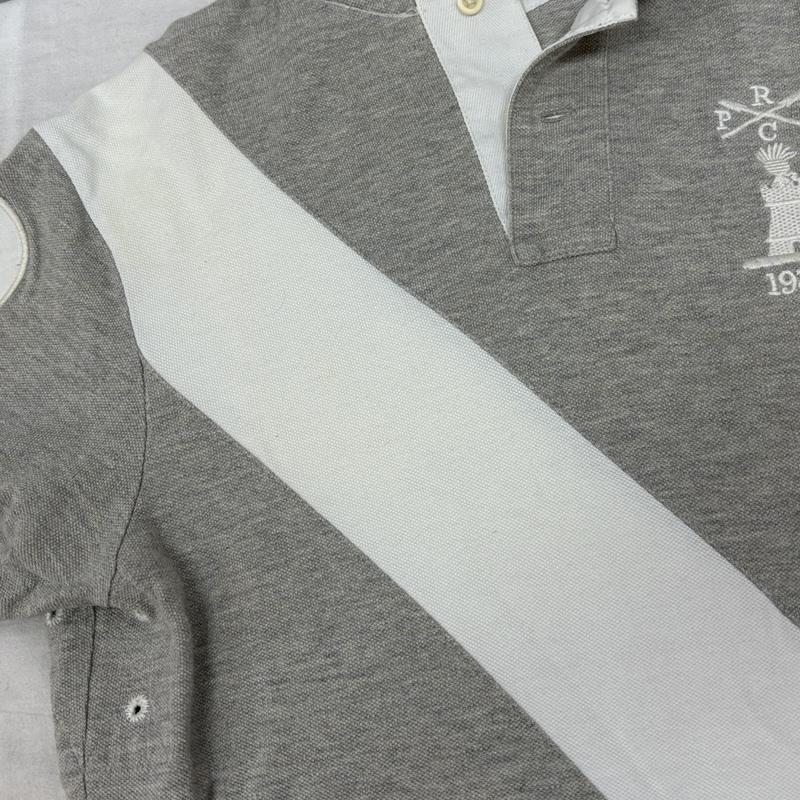 ポロバイラルフローレン Polo by RALPH LAUREN ポロシャツ 半袖 ロゴ 刺繍 鹿の子 ポロシャツ CUSTOM FIT スリランカ製 M 白 / ホワイト / white X 灰 / グレー / gray メンズ USED 古着 中古 50161792