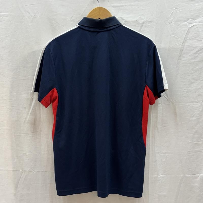 ラルフローレン RALPHLAUREN ポロシャツ 半袖 ポニー刺繍 トリコロール ナイロン ポロシャツ XS 紺 / ネイビー / navy X 白 / ホワイト / white X 赤 / レッド / red メンズ USED 古着 中古 50161793