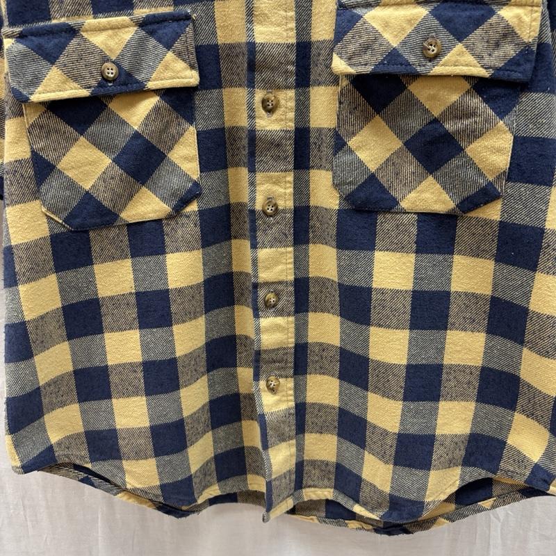 シアーズ SEARS シャツ、ブラウス 半袖 70年代 ビンテージ FieldMasters チェック フランネル 半袖 シャツ 襟芯入り 70s VINTAGE M メンズ USED 古着 中古 50161795
