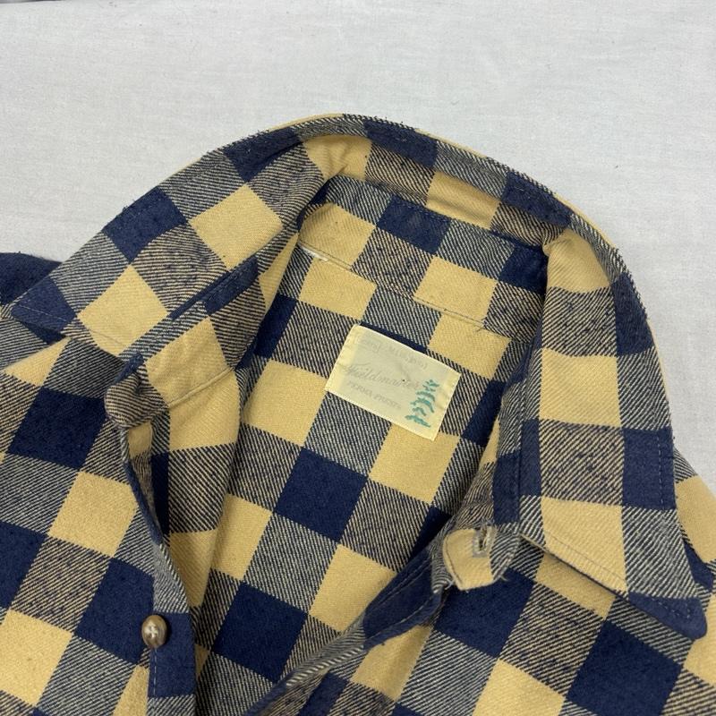 シアーズ SEARS シャツ、ブラウス 半袖 70年代 ビンテージ FieldMasters チェック フランネル 半袖 シャツ 襟芯入り 70s VINTAGE M メンズ USED 古着 中古 50161795