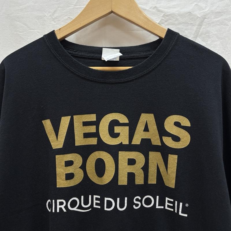 古着 USED Tシャツ 半袖 PORT＆COMPANY VEGAS BORN シルクドソレイユ クルーネック Tシャツ XL 黒 / ブラック / black メンズ USED 古着 中古 50161798