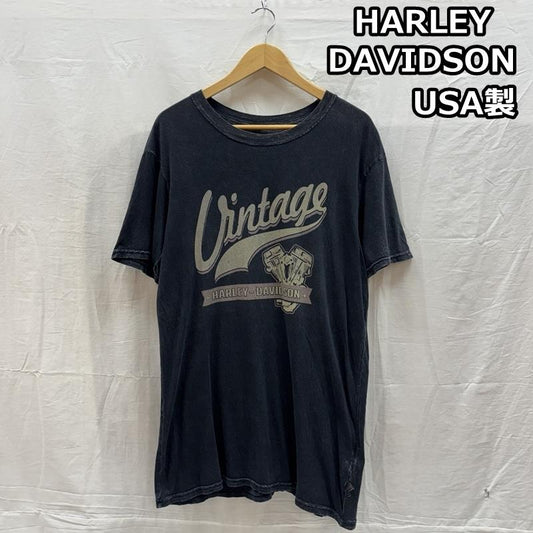 ハーレーダビッドソン Harley-Davidson Tシャツ 半袖 USA製 ユーズド加工 ロゴ プリント クルーネック 半袖 Tシャツ M メンズ USED 古着 中古 50161802