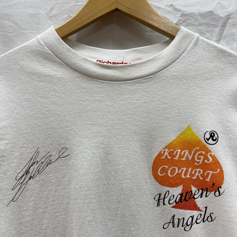リチャードソン RICHARDSON Tシャツ 長袖 John Holland Heaven MI プリント 長袖 Tシャツ ロンT 2 白 / ホワイト / white メンズ USED 古着 中古 50161804