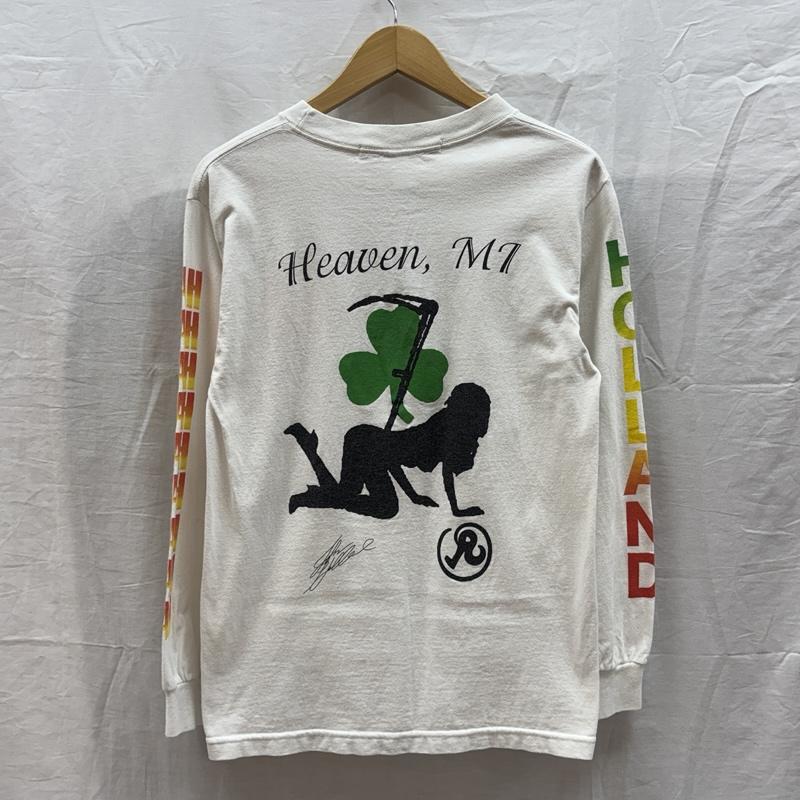 リチャードソン RICHARDSON Tシャツ 長袖 John Holland Heaven MI プリント 長袖 Tシャツ ロンT 2 白 / ホワイト / white メンズ USED 古着 中古 50161804