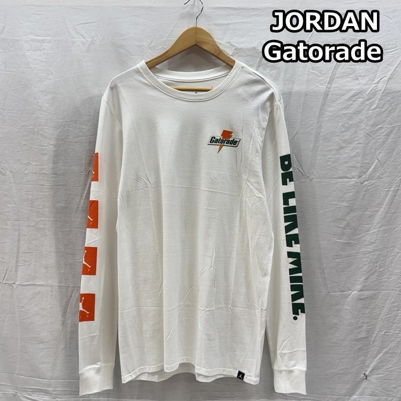 ジョーダン JORDAN Tシャツ 長袖 AJ1167-100 Gatorade ゲータレード JORDAN スリーブ プリント 長袖 Tシャツ ロンT M 白 / ホワイト / white メンズ USED 古着 中古 50161806