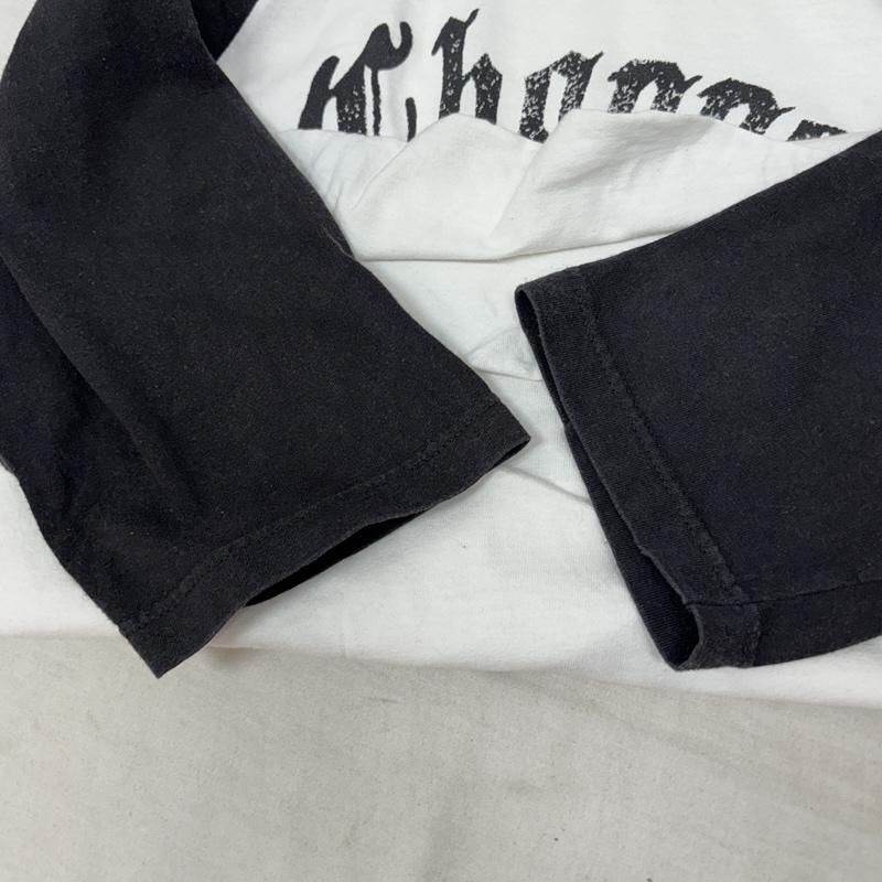 古着 USED Tシャツ 七分袖 Chopper venice USA製 ロゴ プリント ラグラン 七分袖 Tシャツ - 白 / ホワイト / white X 黒 / ブラック / black メンズ USED 古着 中古 50161807