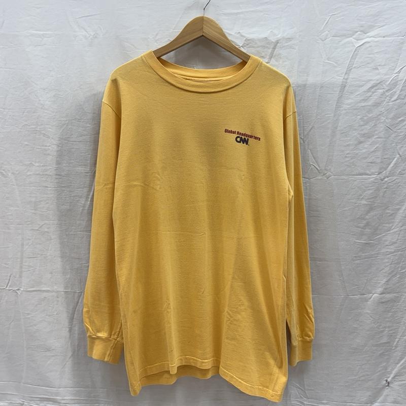 古着 USED Tシャツ 長袖 GLOBAL HEADQUARTERS CNN ロゴ USA製 クルーネック 長袖 Tシャツ ロンT M メンズ USED 古着 中古 50161813
