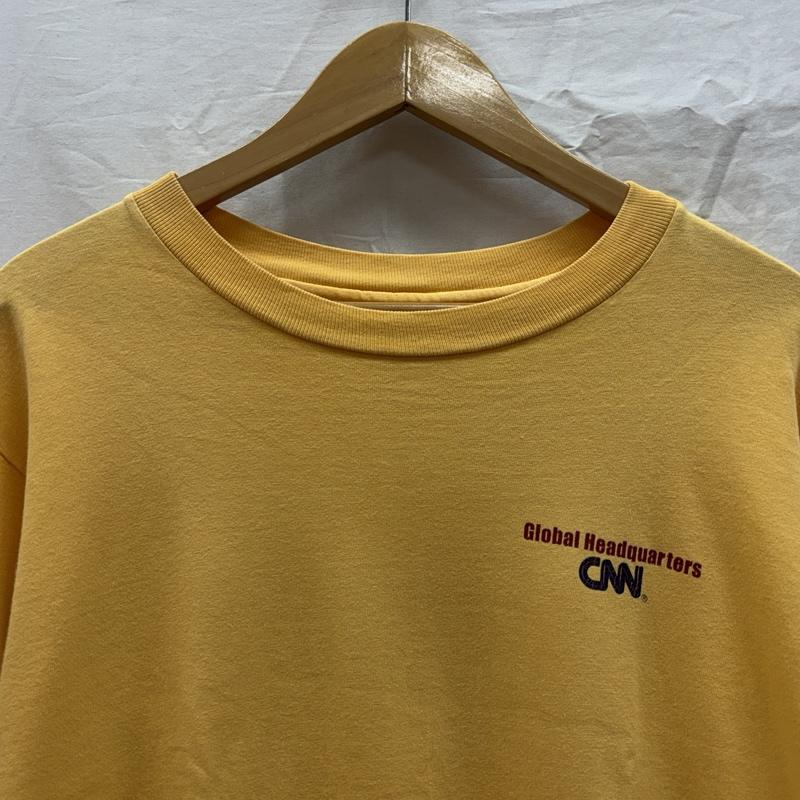 古着 USED Tシャツ 長袖 GLOBAL HEADQUARTERS CNN ロゴ USA製 クルーネック 長袖 Tシャツ ロンT M メンズ USED 古着 中古 50161813