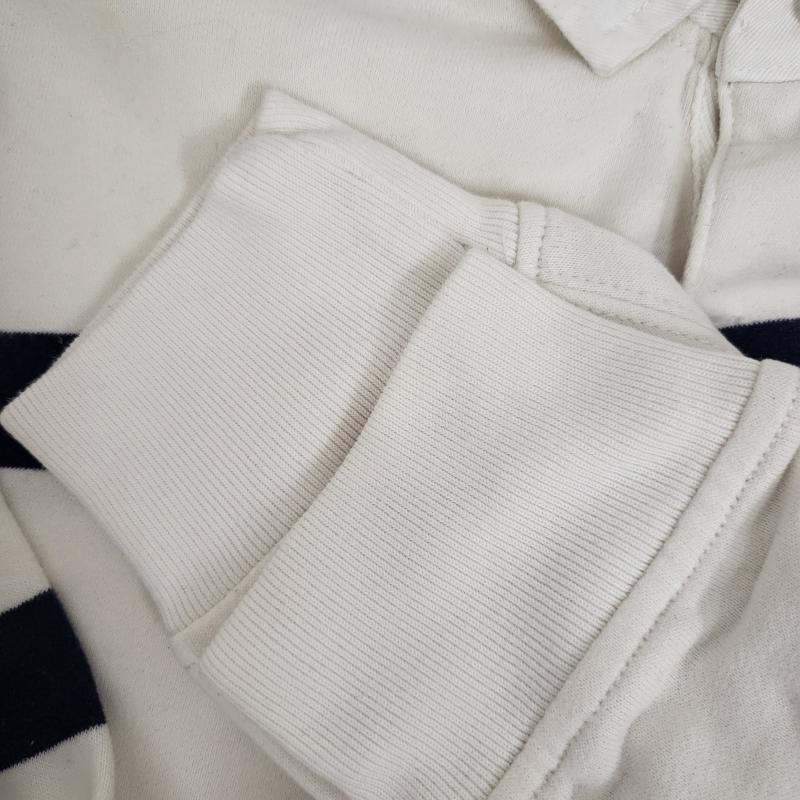 ポロラルフローレン POLO RALPH LAUREN カットソー 長袖 ラガーシャツ ホワイト×ネイビー RN41381CA56658 L メンズ USED 古着 中古 50161815