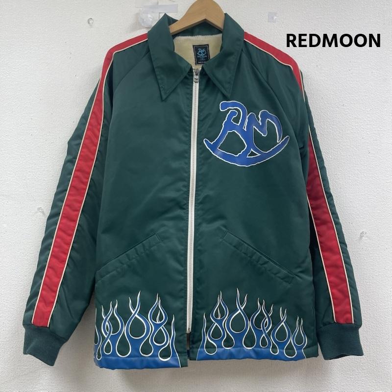 レッドムーン REDMOON ジャケット、上着 ジャンパー、ブルゾン 日本製 裏地ボア 炎 ファイヤー パターン プリント コーチ ジャケット M 緑 / グリーン / green メンズ USED 古着 中古 50161821