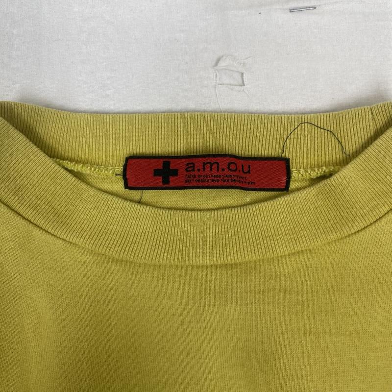 古着 USED トレーナー 長袖 a.m.o.u 日本製 コットン ボタンデザイン クルーネック スウェット 44 黄 / イエロー / yellow メンズ USED 古着 中古 50161822