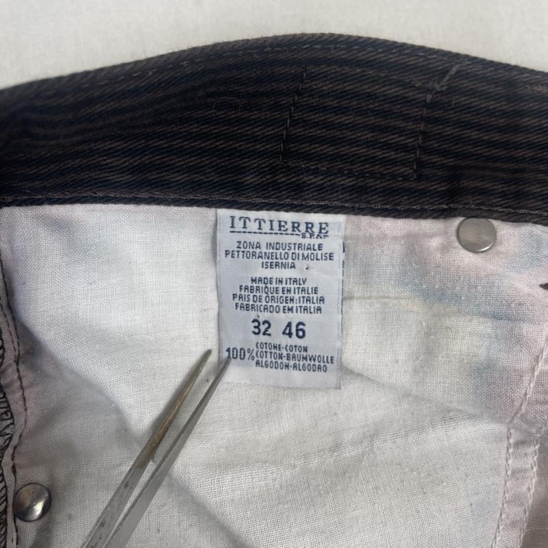 ヴェルサーチ VERSACE パンツ チノパン JEANS COUTURE イタリア製 ストライプ柄 コットン パンツ 46 茶 / ブラウン / brown メンズ USED 古着 中古 50161824
