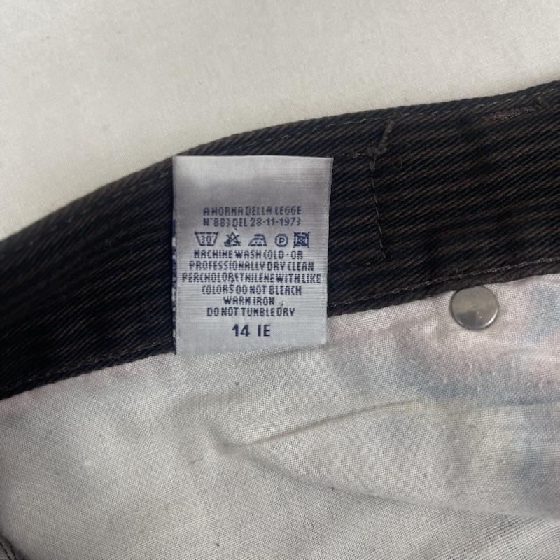 ヴェルサーチ VERSACE パンツ チノパン JEANS COUTURE イタリア製 ストライプ柄 コットン パンツ 46 茶 / ブラウン / brown メンズ USED 古着 中古 50161824